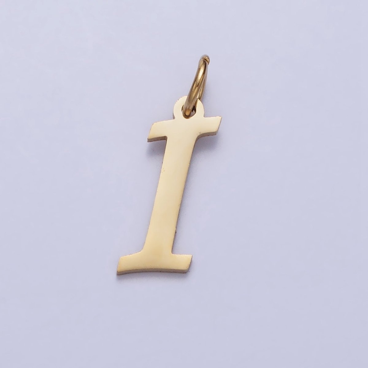 Small 24K Gold Plated Stainless Steel Letter Charms, initial alphabet pendant DIY jewelry letter charms for personalized jewelry making A-625-A-637