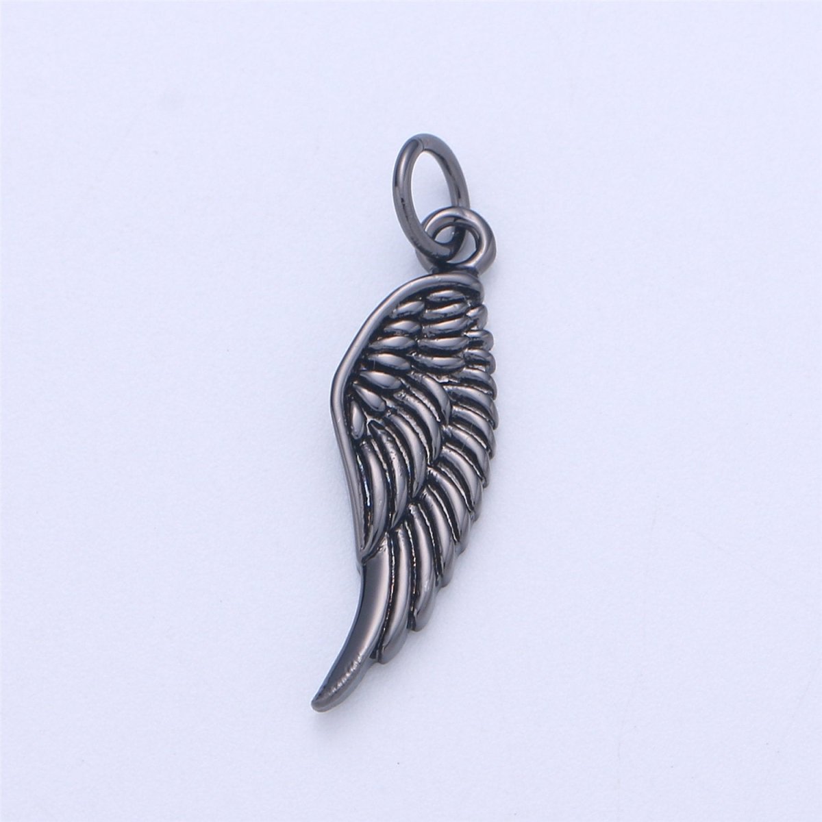Small Angel Wing Charm, Gold Angel Wing Charm, Silver Wings, Black Guardian Angel Wing Charms, Angel Wing Jewelry, Dainty Charm Bracelet C-926