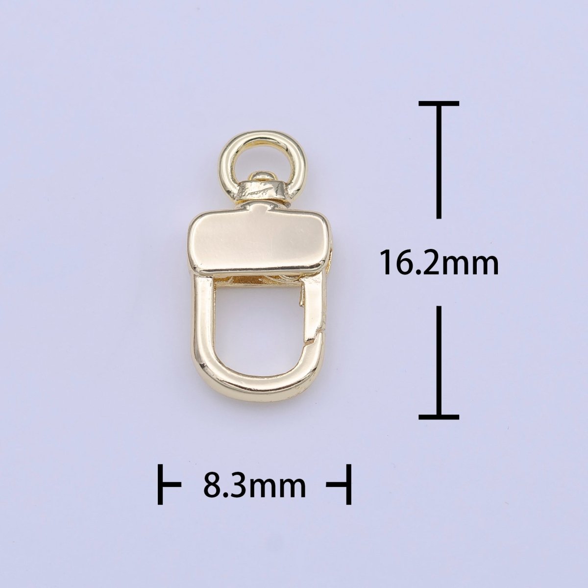 Small Gold Swivel Parrot Snap Push Gate Clasps Closure For Jewelry Making | K-248 - DLUXCA