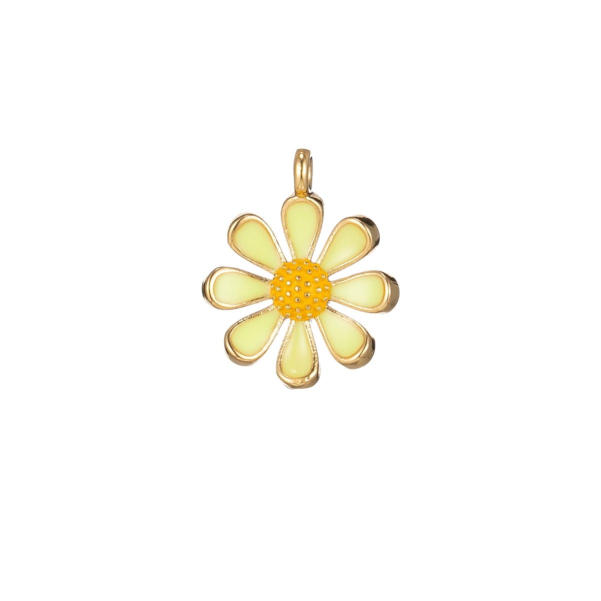 Small / Medium / Large Barbiecore Pink Jewelry Colorful Enamel Daisy Flower Charm Pendant M-220-M-243