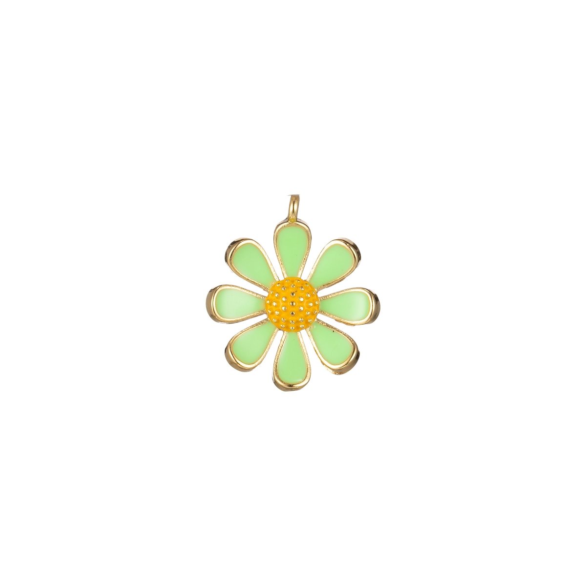 Small / Medium / Large Barbiecore Pink Jewelry Colorful Enamel Daisy Flower Charm Pendant M-220-M-243