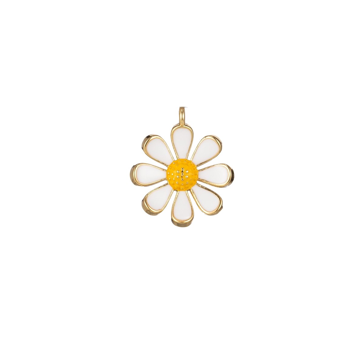Small / Medium / Large Barbiecore Pink Jewelry Colorful Enamel Daisy Flower Charm Pendant M-220-M-243