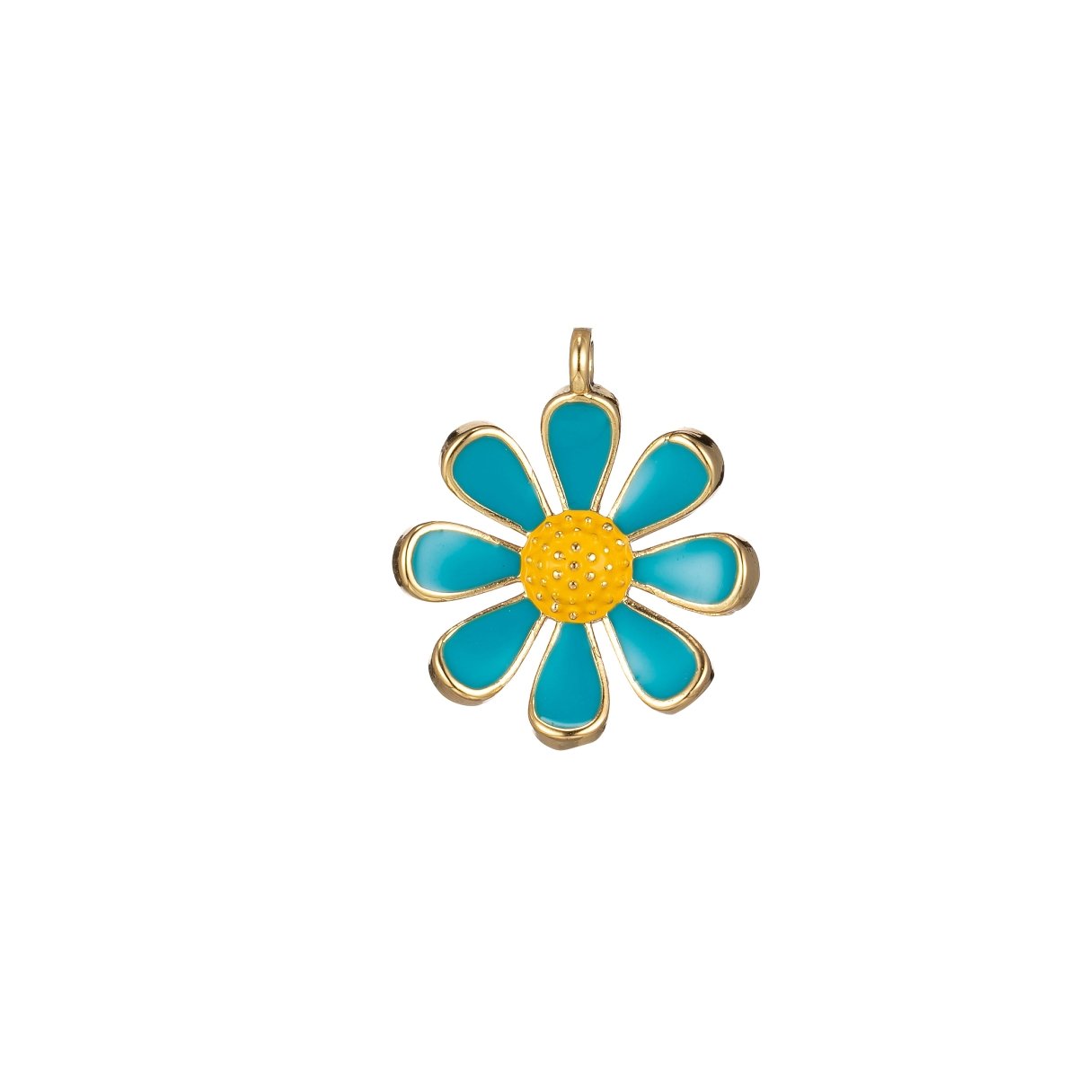 Small / Medium / Large Barbiecore Pink Jewelry Colorful Enamel Daisy Flower Charm Pendant M-220-M-243