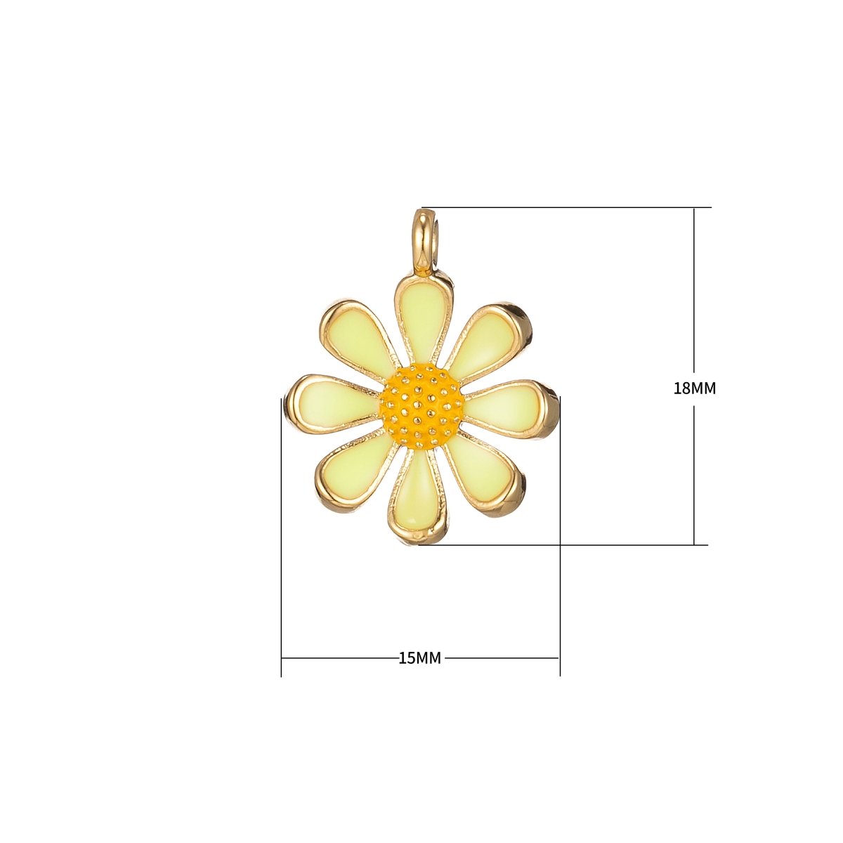 Small / Medium / Large Barbiecore Pink Jewelry Colorful Enamel Daisy Flower Charm Pendant M-220-M-243