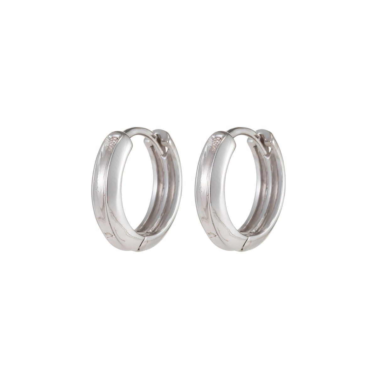 Small Silver Hoop Earrings, Silver Huggie Earrings, Simple Hoop Earrings 15mm Q-045 Q-047 Q-048