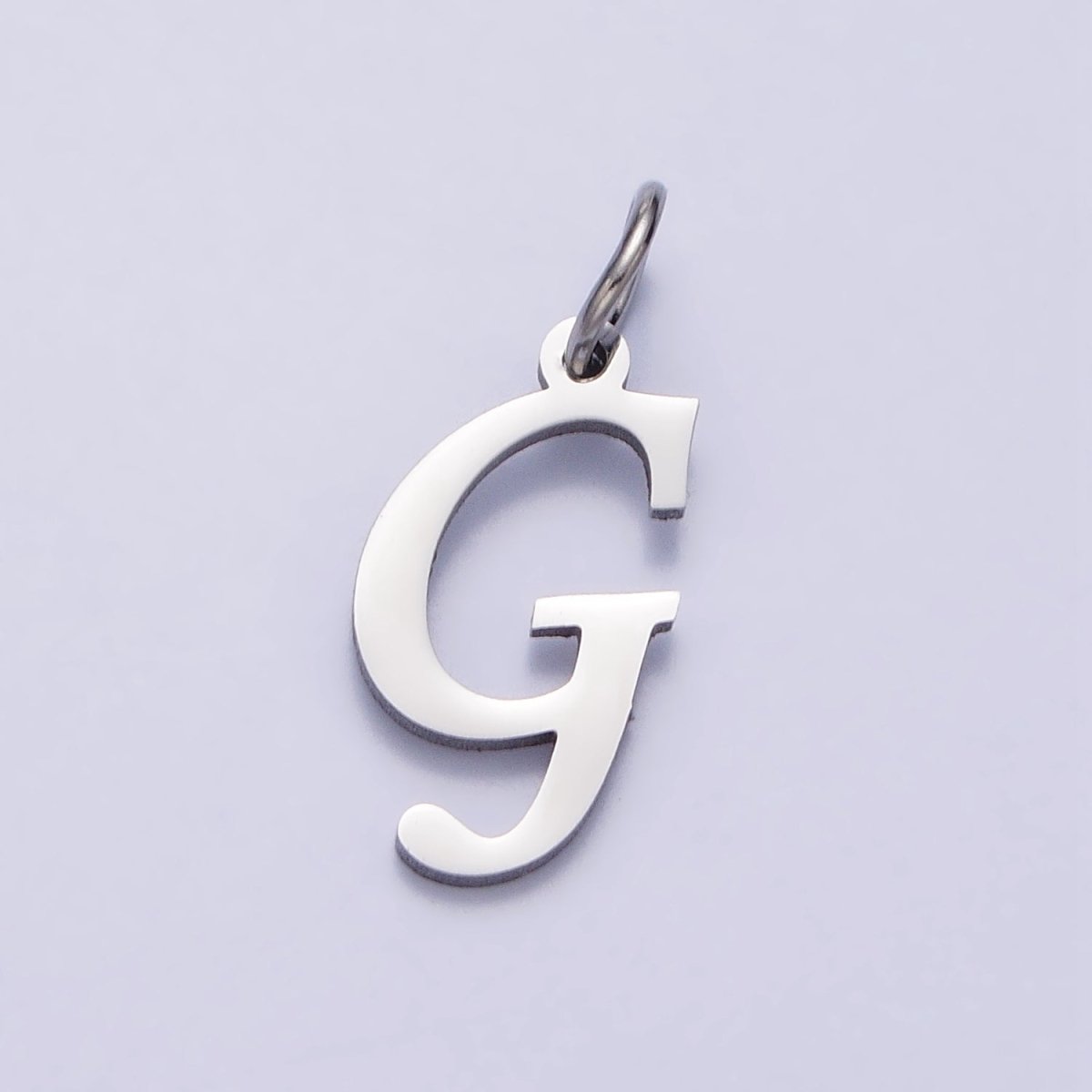 Small Stainless Steel Letter Charms, initial alphabet pendant DIY jewelry letter charms for personalized jewelry making A-638-A-650