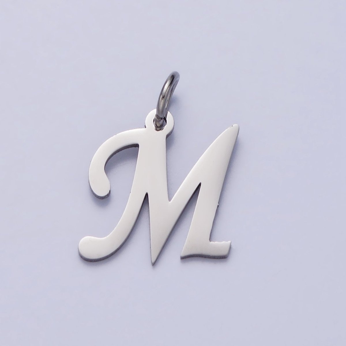 Small Stainless Steel Letter Charms, initial alphabet pendant DIY jewelry letter charms for personalized jewelry making A-638-A-650