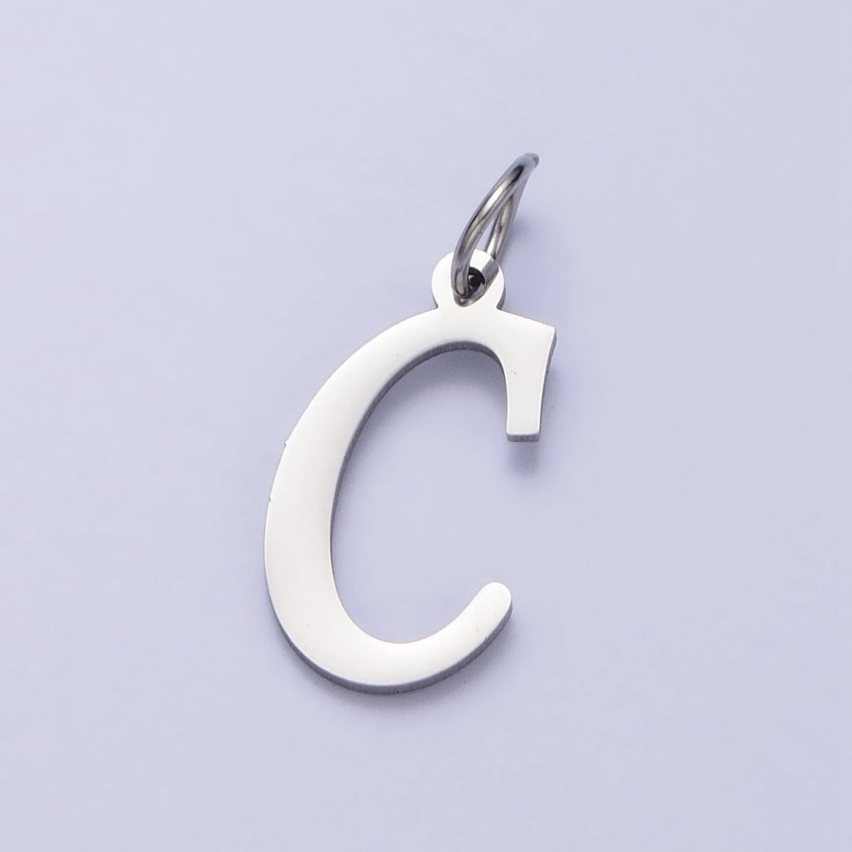 Small Stainless Steel Letter Charms, initial alphabet pendant DIY jewelry letter charms for personalized jewelry making A-638-A-650