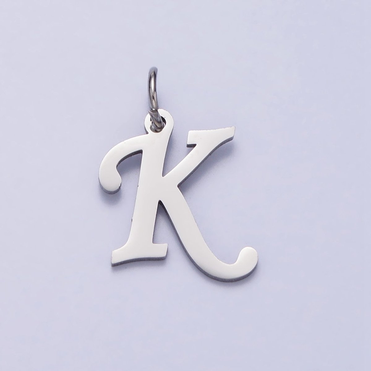 Small Stainless Steel Letter Charms, initial alphabet pendant DIY jewelry letter charms for personalized jewelry making A-638-A-650