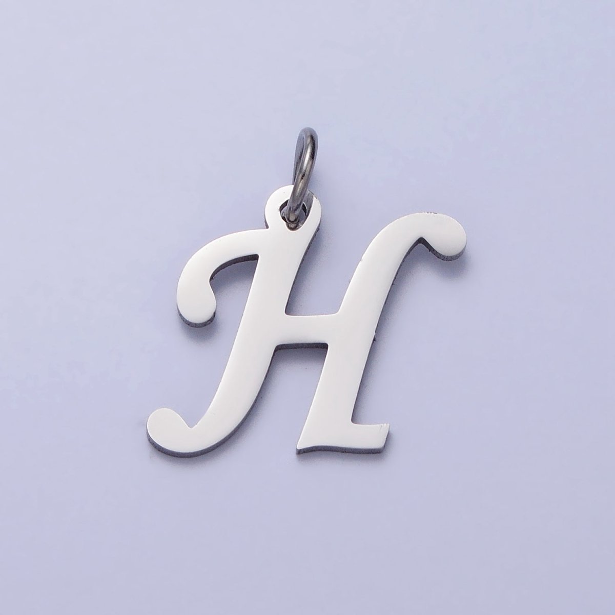 Small Stainless Steel Letter Charms, initial alphabet pendant DIY jewelry letter charms for personalized jewelry making A-638-A-650