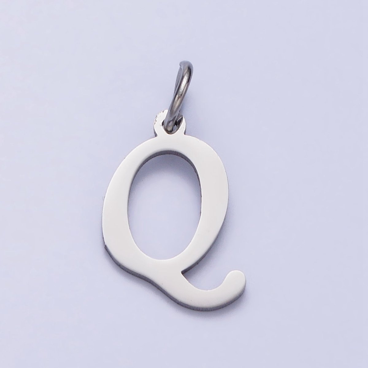 Small Stainless Steel Letter Charms, initial alphabet pendant DIY jewelry letter charms for personalized jewelry making A-638-A-650