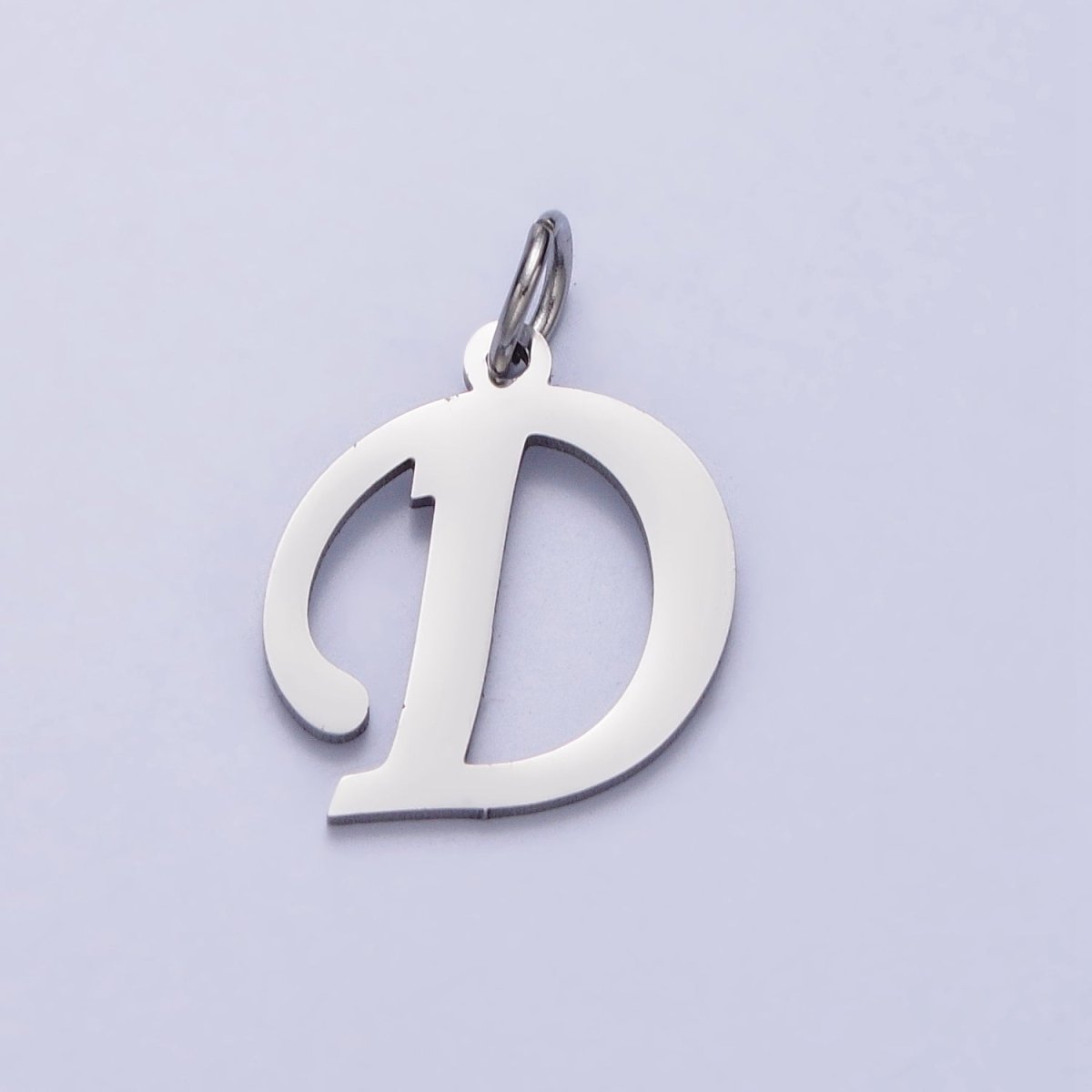 Small Stainless Steel Letter Charms, initial alphabet pendant DIY jewelry letter charms for personalized jewelry making A-638-A-650