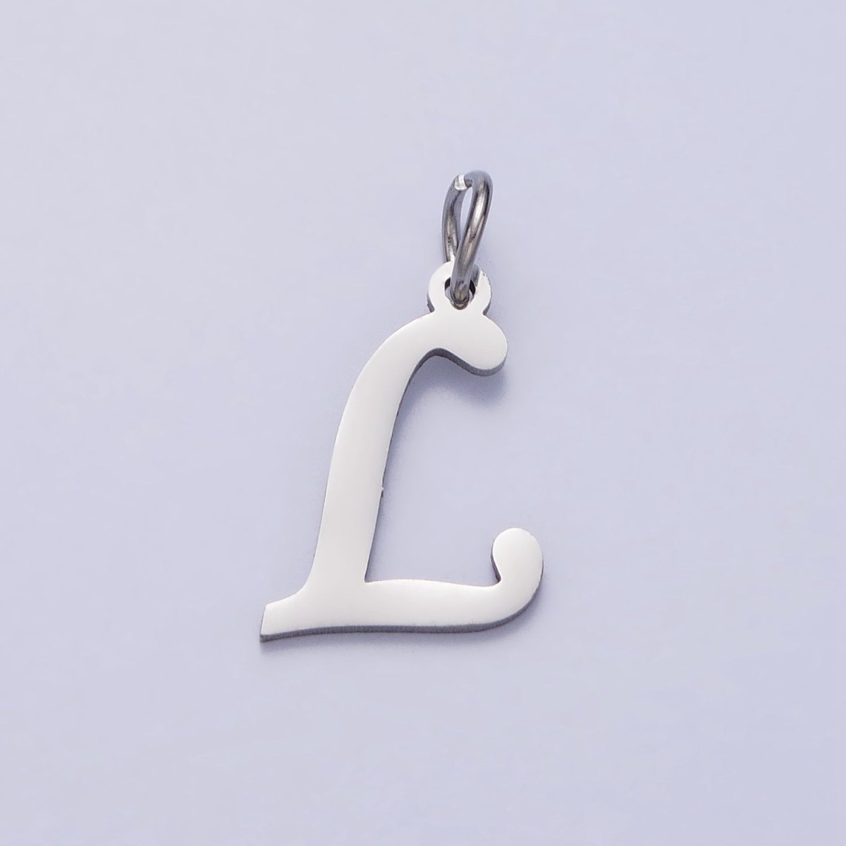 Small Stainless Steel Letter Charms, initial alphabet pendant DIY jewelry letter charms for personalized jewelry making A-638-A-650