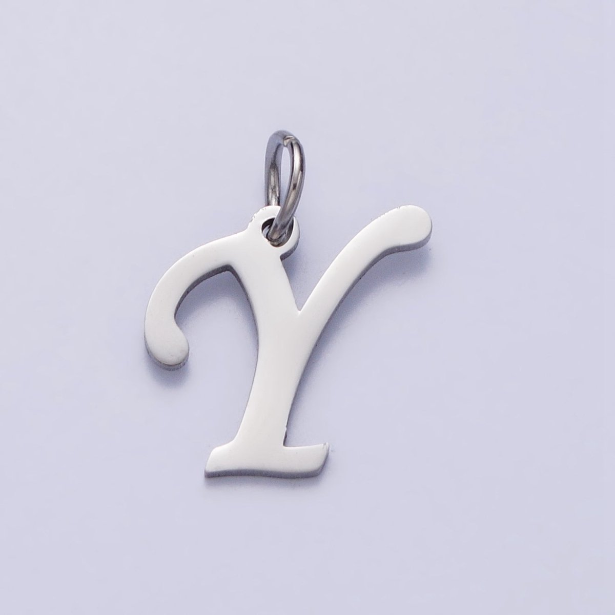 Small Stainless Steel Letter Charms, initial alphabet pendant DIY jewelry letter charms for personalized jewelry making A-638-A-650