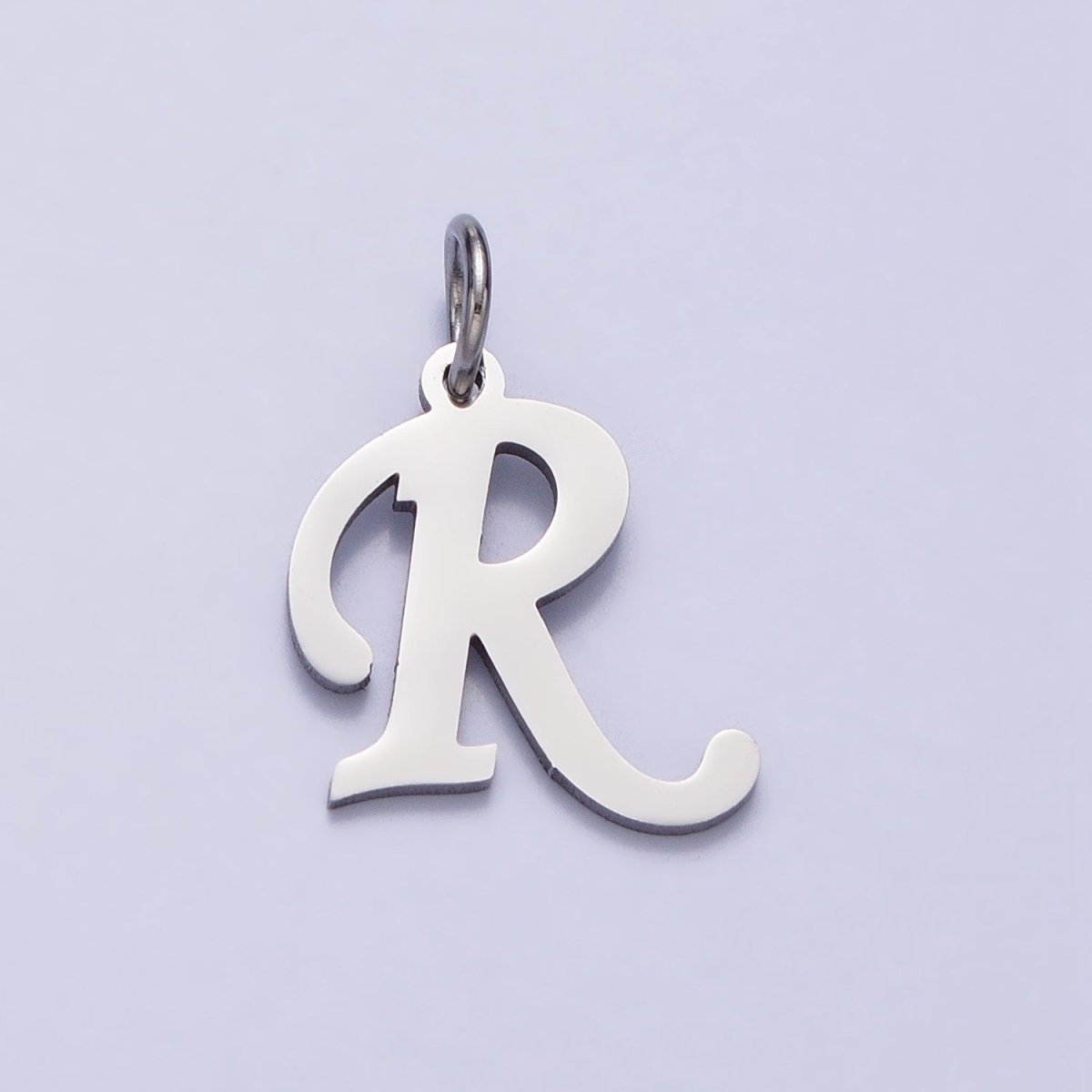 Small Stainless Steel Letter Charms, initial alphabet pendant DIY jewelry letter charms for personalized jewelry making A-638-A-650