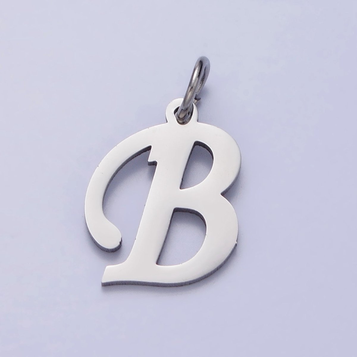 Small Stainless Steel Letter Charms, initial alphabet pendant DIY jewelry letter charms for personalized jewelry making A-638-A-650