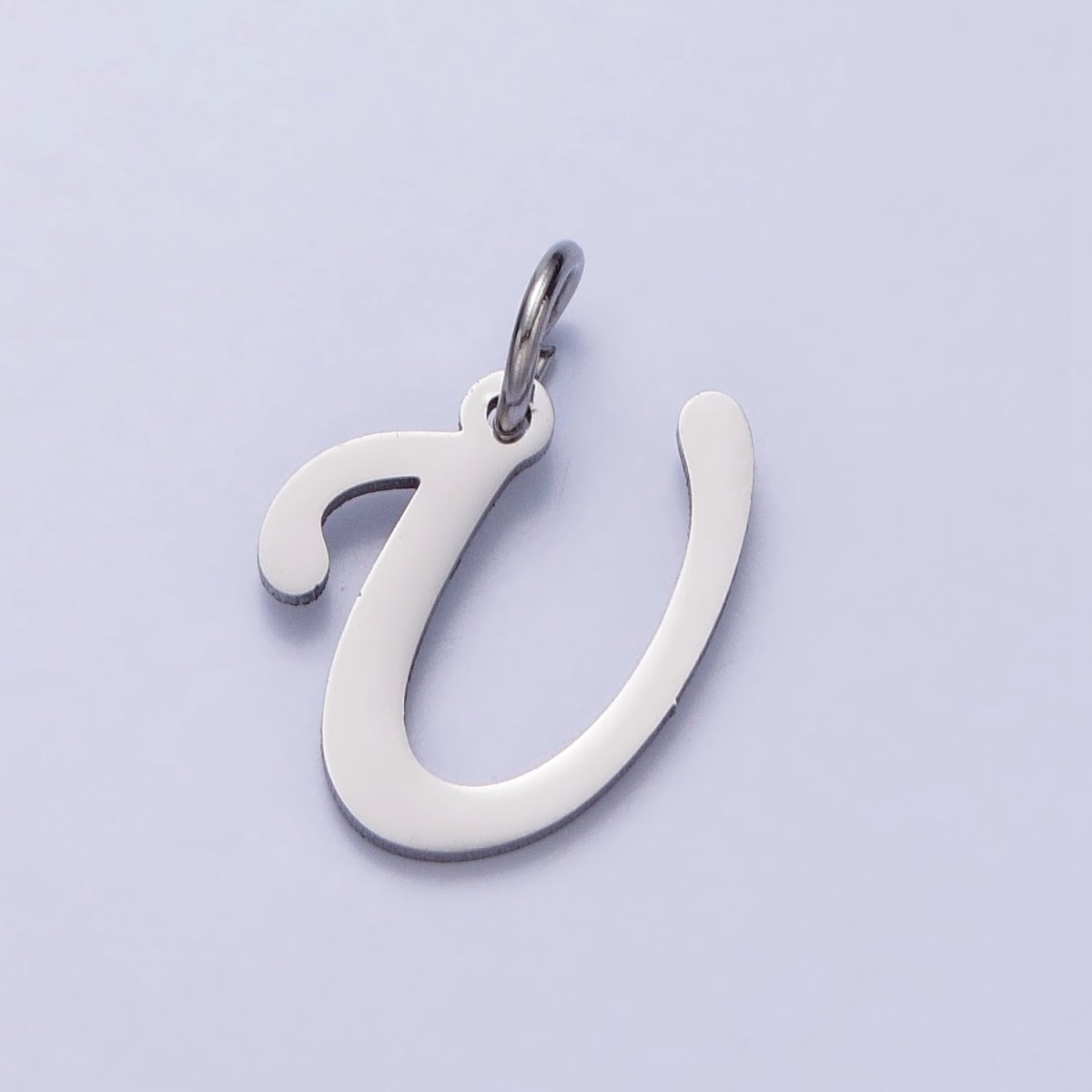 Small Stainless Steel Letter Charms, initial alphabet pendant DIY jewelry letter charms for personalized jewelry making A-638-A-650