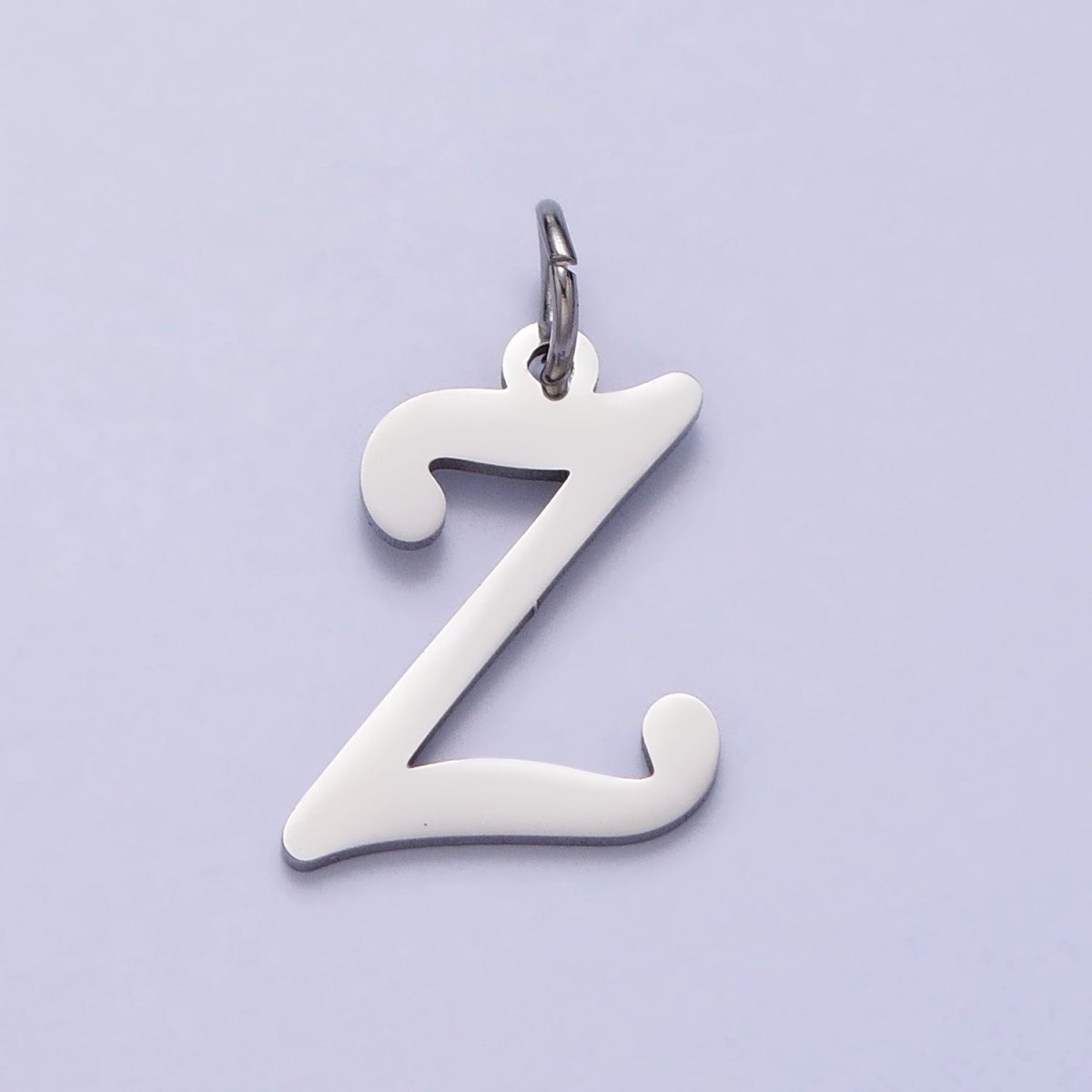 Small Stainless Steel Letter Charms, initial alphabet pendant DIY jewelry letter charms for personalized jewelry making A-638-A-650