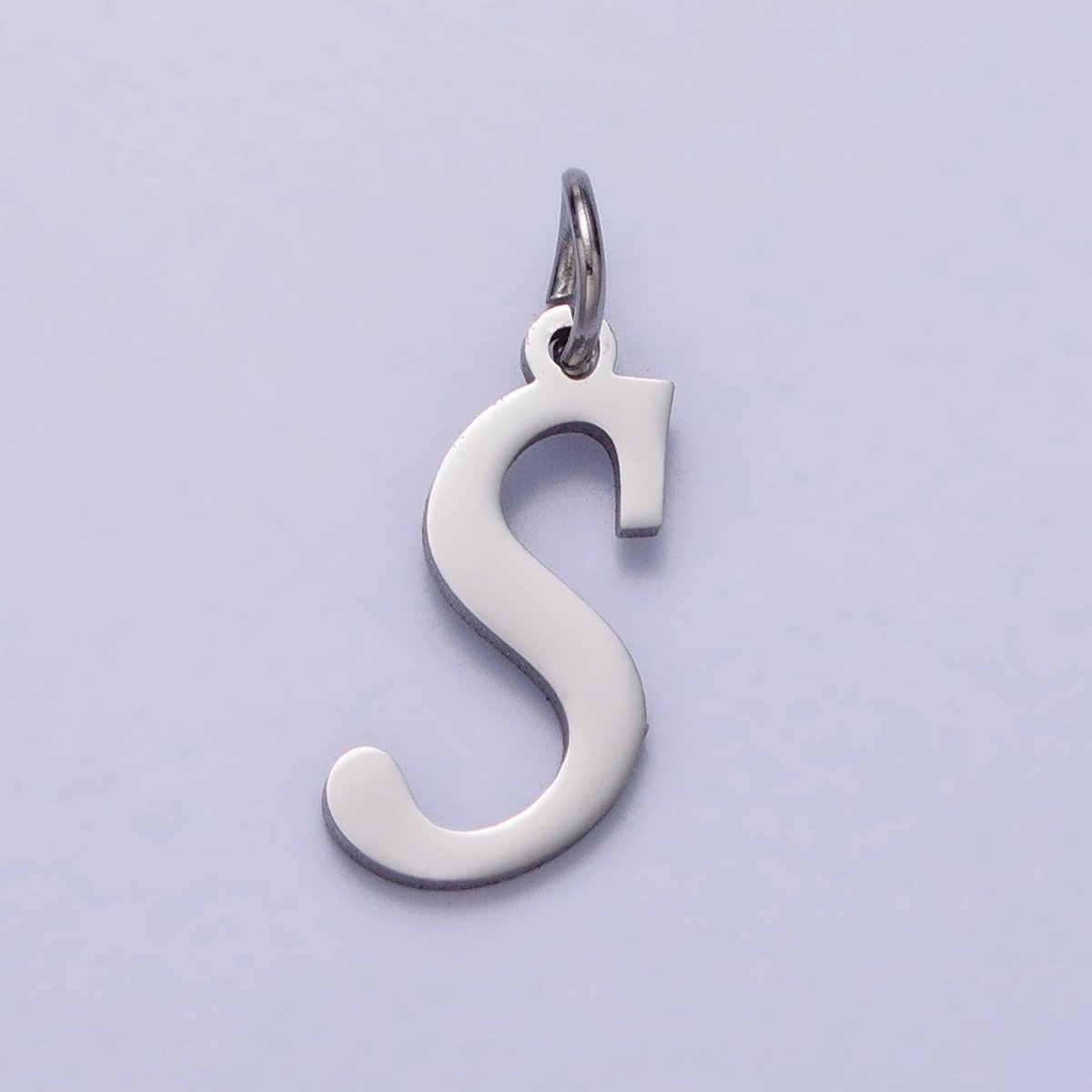 Small Stainless Steel Letter Charms, initial alphabet pendant DIY jewelry letter charms for personalized jewelry making A-638-A-650