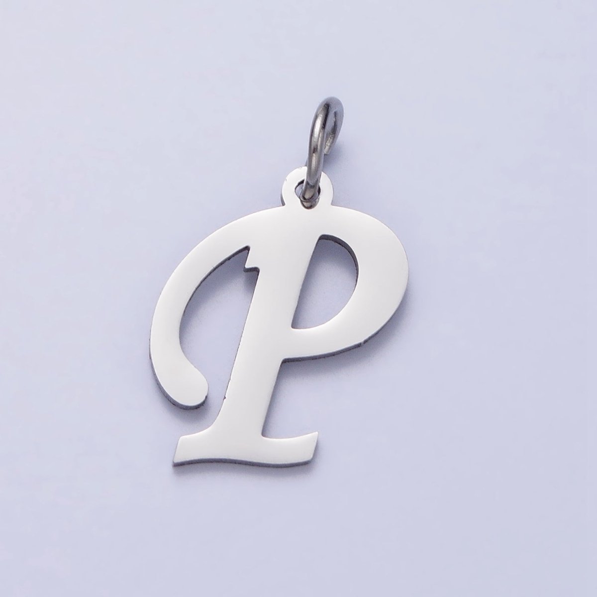 Small Stainless Steel Letter Charms, initial alphabet pendant DIY jewelry letter charms for personalized jewelry making A-638-A-650