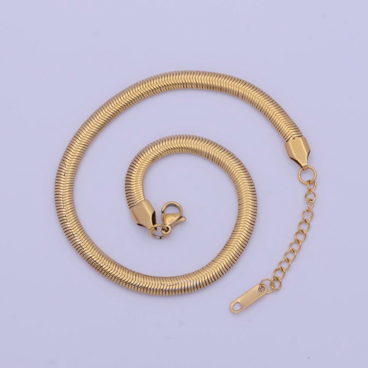 Snake Chain Anklet 9.5 Inch + 1.5" extender Length in 24k Gold Filled Snake Chain | WA-1140 WA-1141 Clearance Pricing