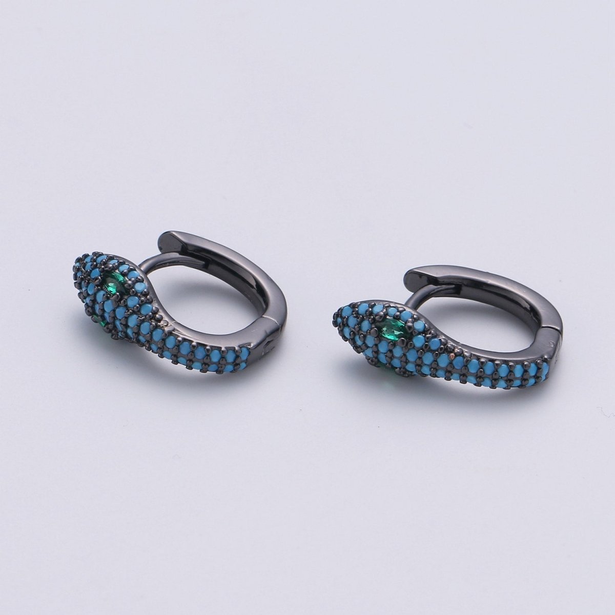 Snake earrings, snake Huggie earrings, dainty earring, Black snake earrings, delicate Hoop, gold earrings, trendy earrings, minimal earrings, K-625 K-626 K-641