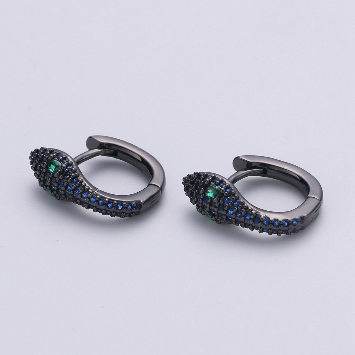 Snake earrings, snake Huggie earrings, dainty earring, Black snake earrings, delicate Hoop, gold earrings, trendy earrings, minimal earrings, K-625 K-626 K-641