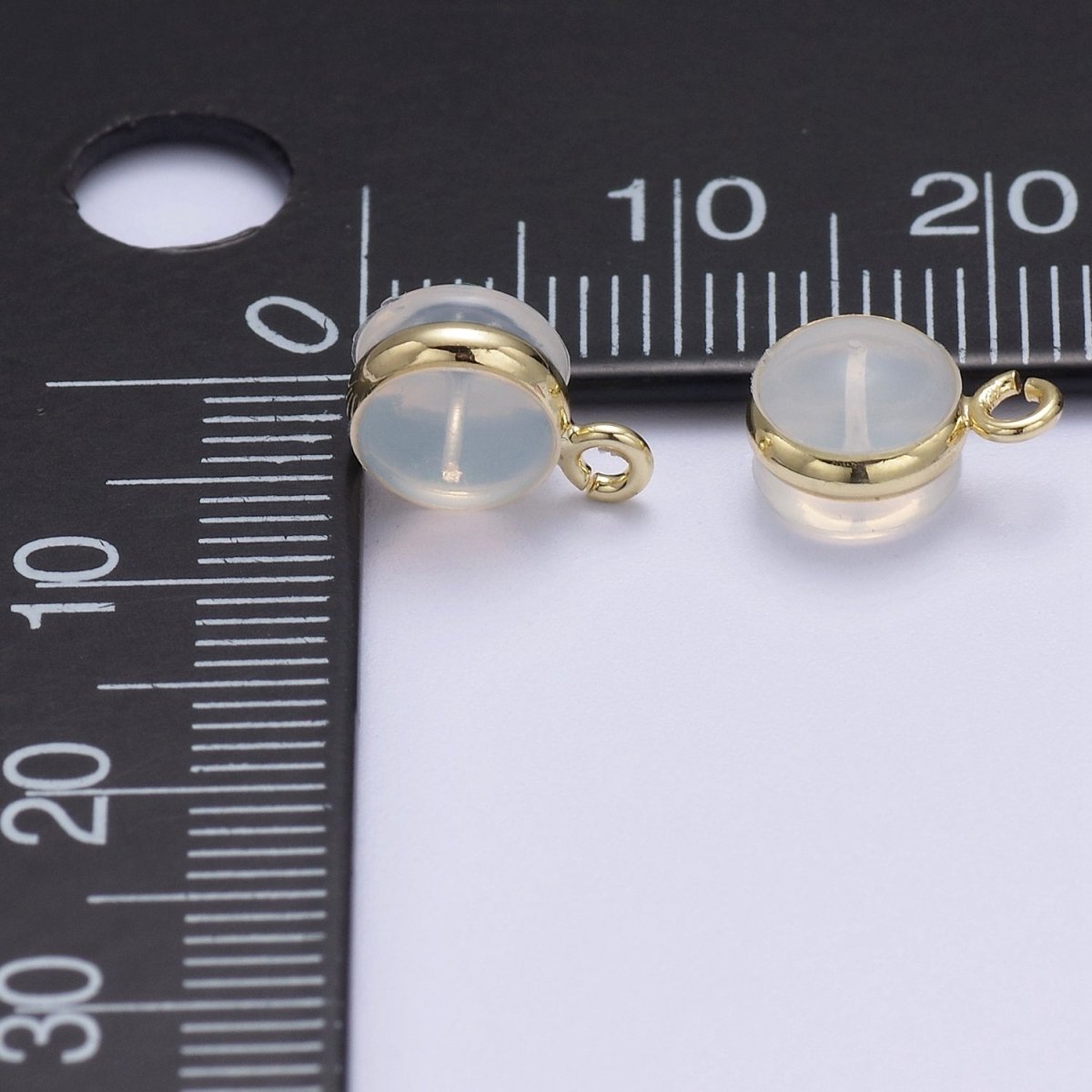 Soft Silicone Earring Backs for Studs Gold Rubber Earring Backs with Open Link Hypoallergenic Safety Plastic Earring Back for Jewelry Making K-260