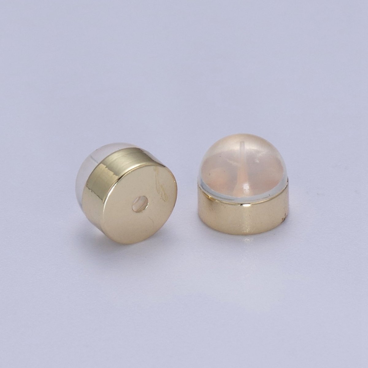 Soft Silicone Earring Backs for Studs Gold/Silver Rubber Earring Backs Replacements Hypoallergenic Safety Plastic Earring Back for Earring K-217