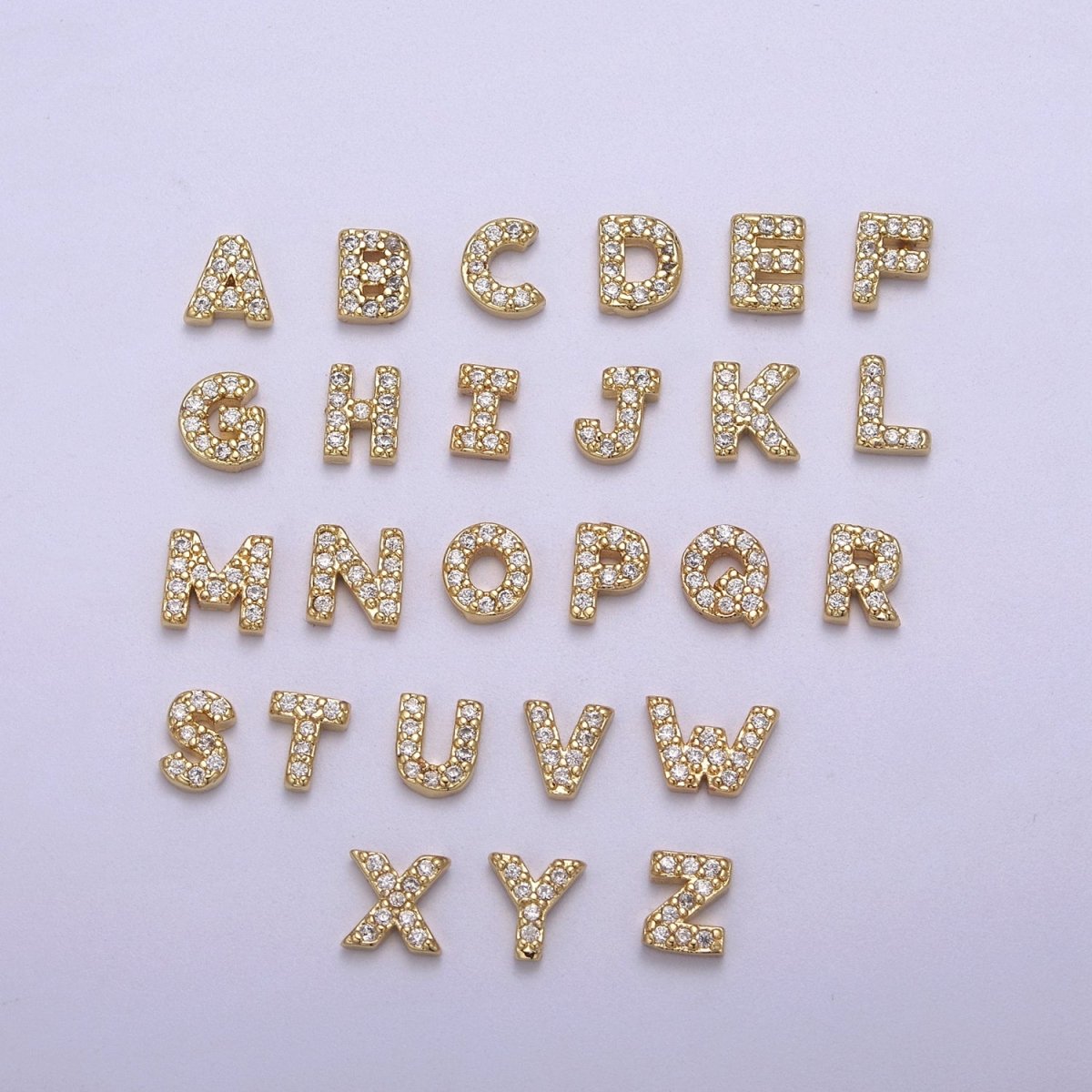 Special New Collection 14K Gold Filled Initial Beads For Personalized Locket Jewelry Making A-767-A-779 N-580 N-581