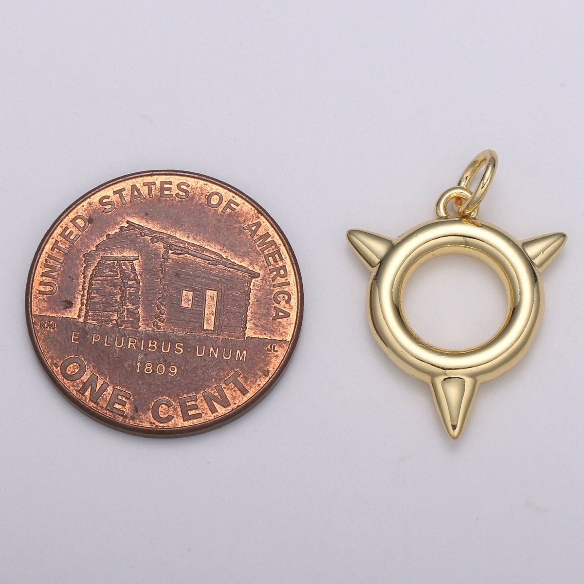 Spike Charm, 24K Bouy Pendant 23X7mm Mobility Jewelry Outdoor Activity Inspired, Metro Style Design E-191