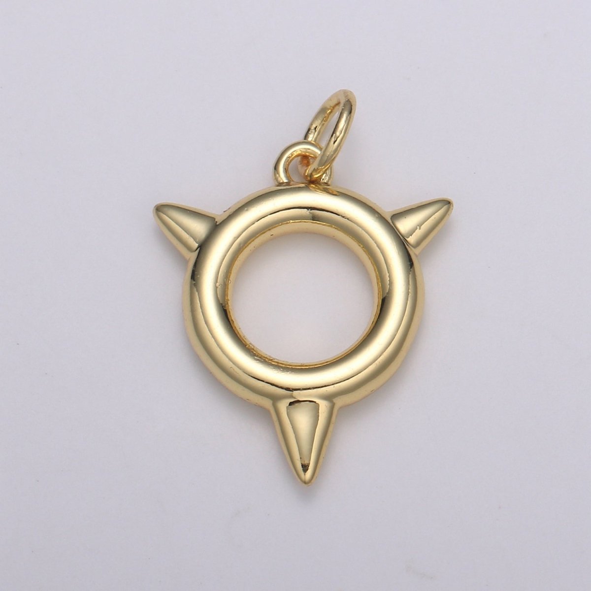 Spike Charm, 24K Bouy Pendant 23X7mm Mobility Jewelry Outdoor Activity Inspired, Metro Style Design E-191