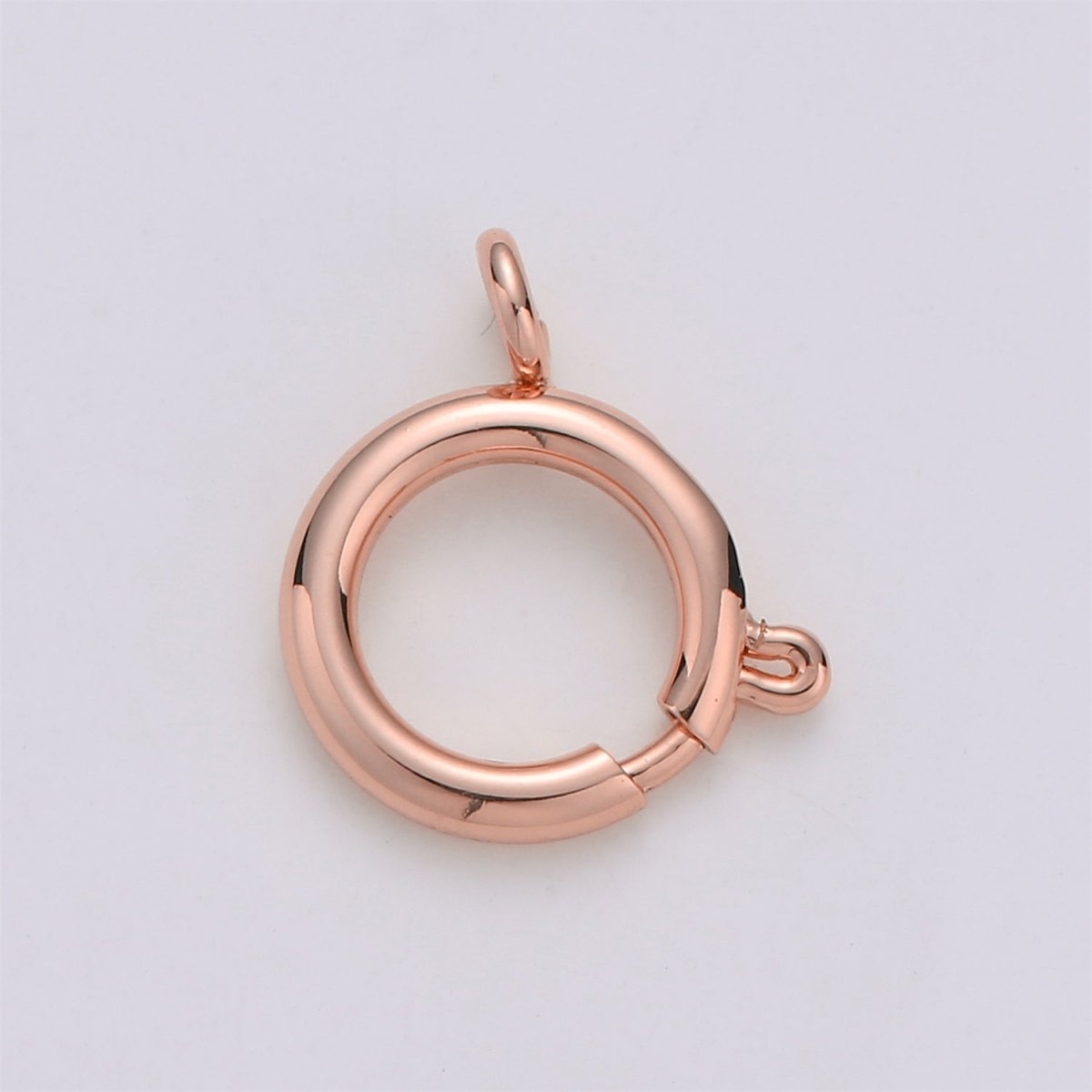 Spring Ring Clasp with Loops, Gold Spring Clasp, Gold Trigger Clasp, Large Spring Ring, Jewelry Findings, Components K-384 K-572 - K-574