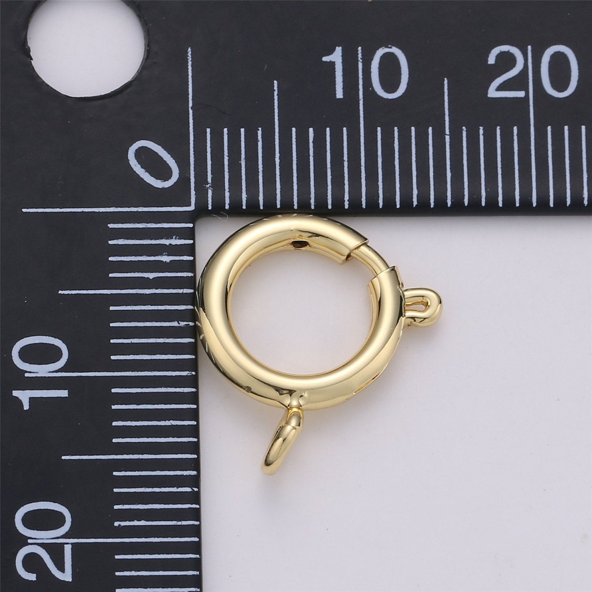 Spring Ring Clasp with Loops, Gold Spring Clasp, Gold Trigger Clasp, Large Spring Ring, Jewelry Findings, Components K-384 K-572 - K-574