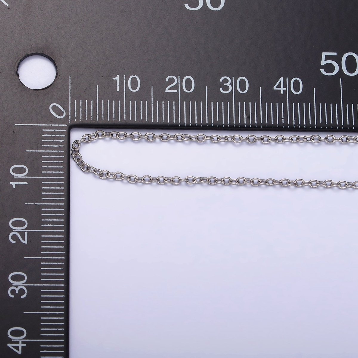 Stainless Steel 0.8mm Dainty Cable Chain 18 Inch Layering Chain Necklace | WA-2110 Clearance Pricing - DLUXCA