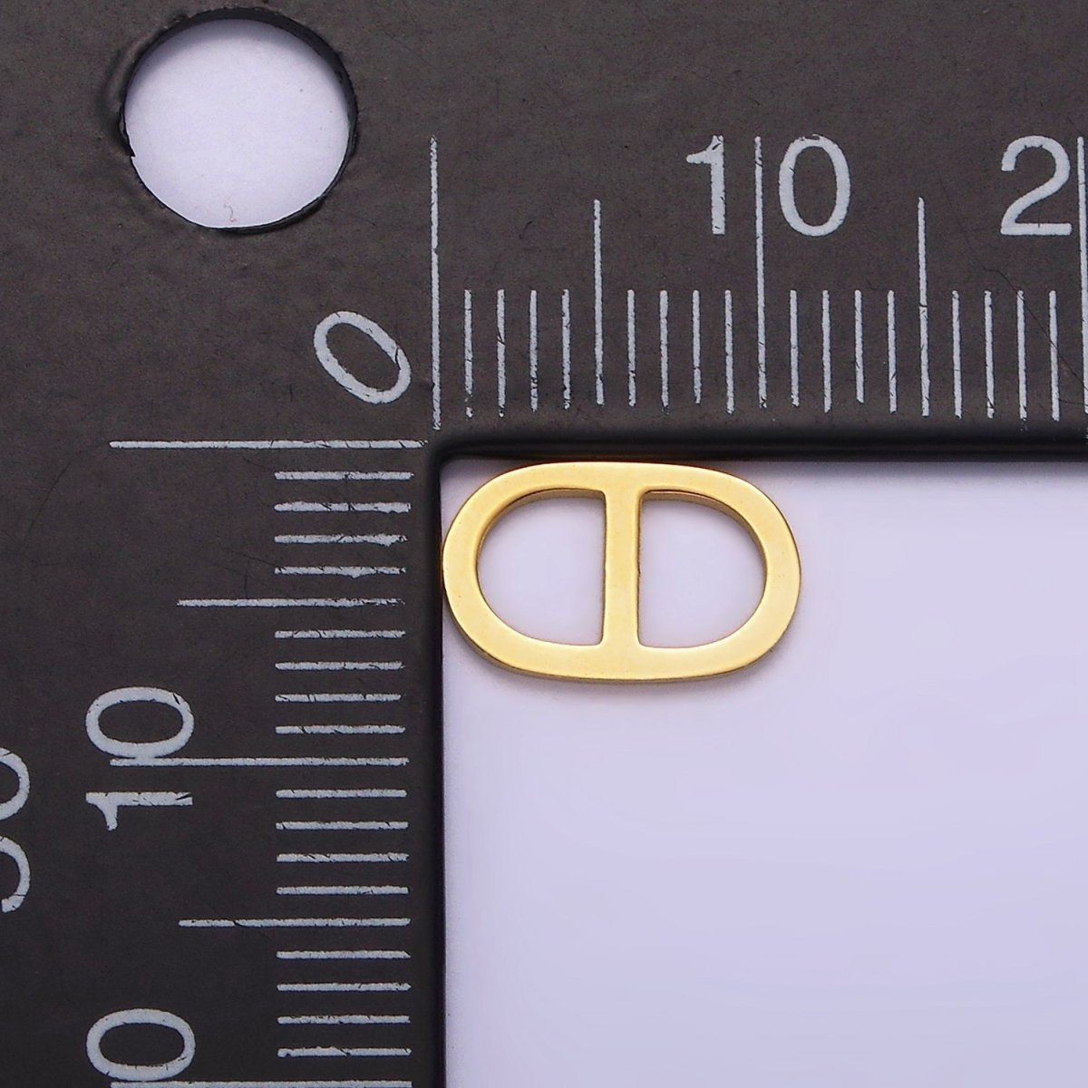 Stainless Steel 10mm Anchor Link Oblong Bar Open Jewelry Making Findings Supply | Z-507 - DLUXCA