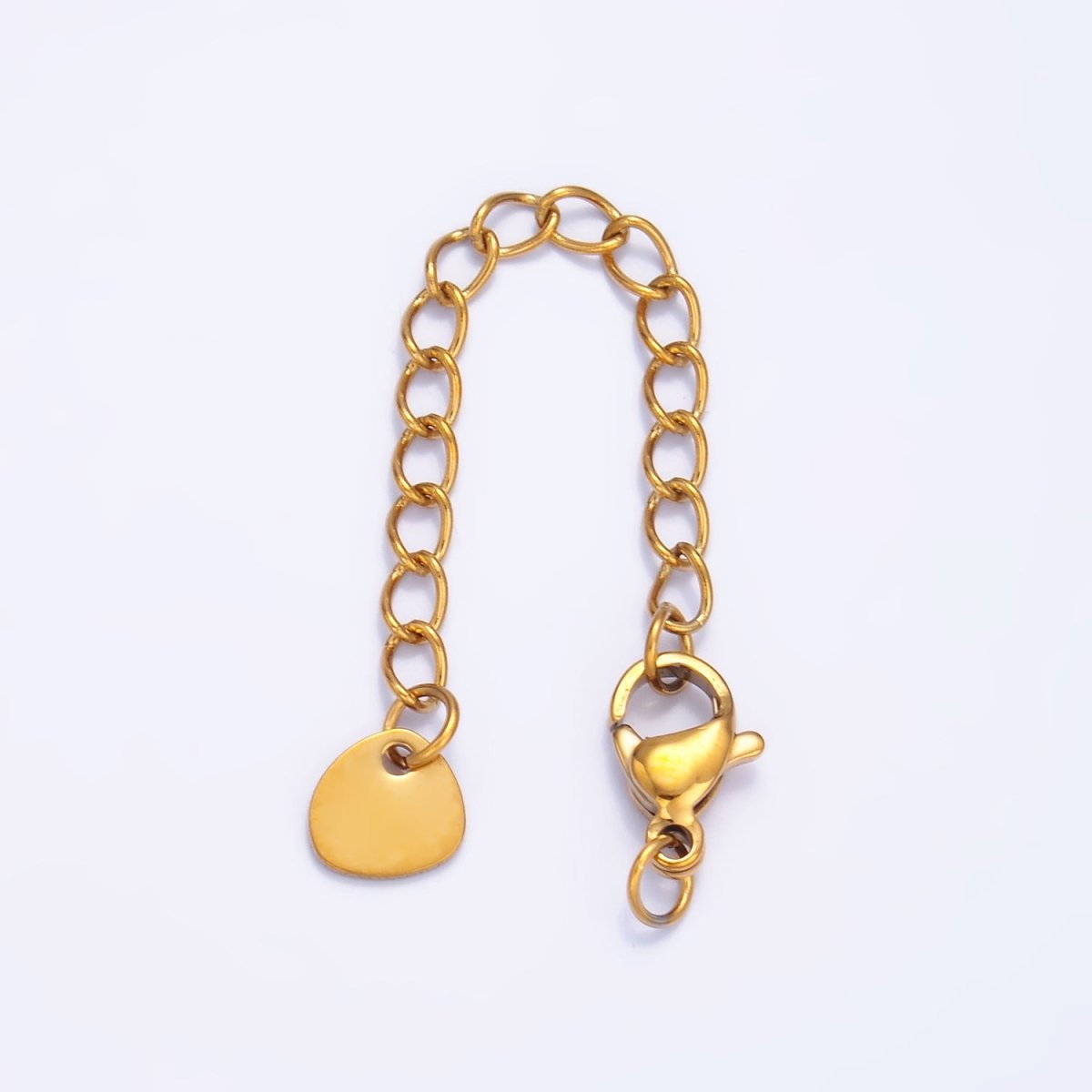 Stainless Steel 10mm Lobster Claw Clasps 2.5 - Inch Geometric Extender Findings Set | Z1076 - DLUXCA