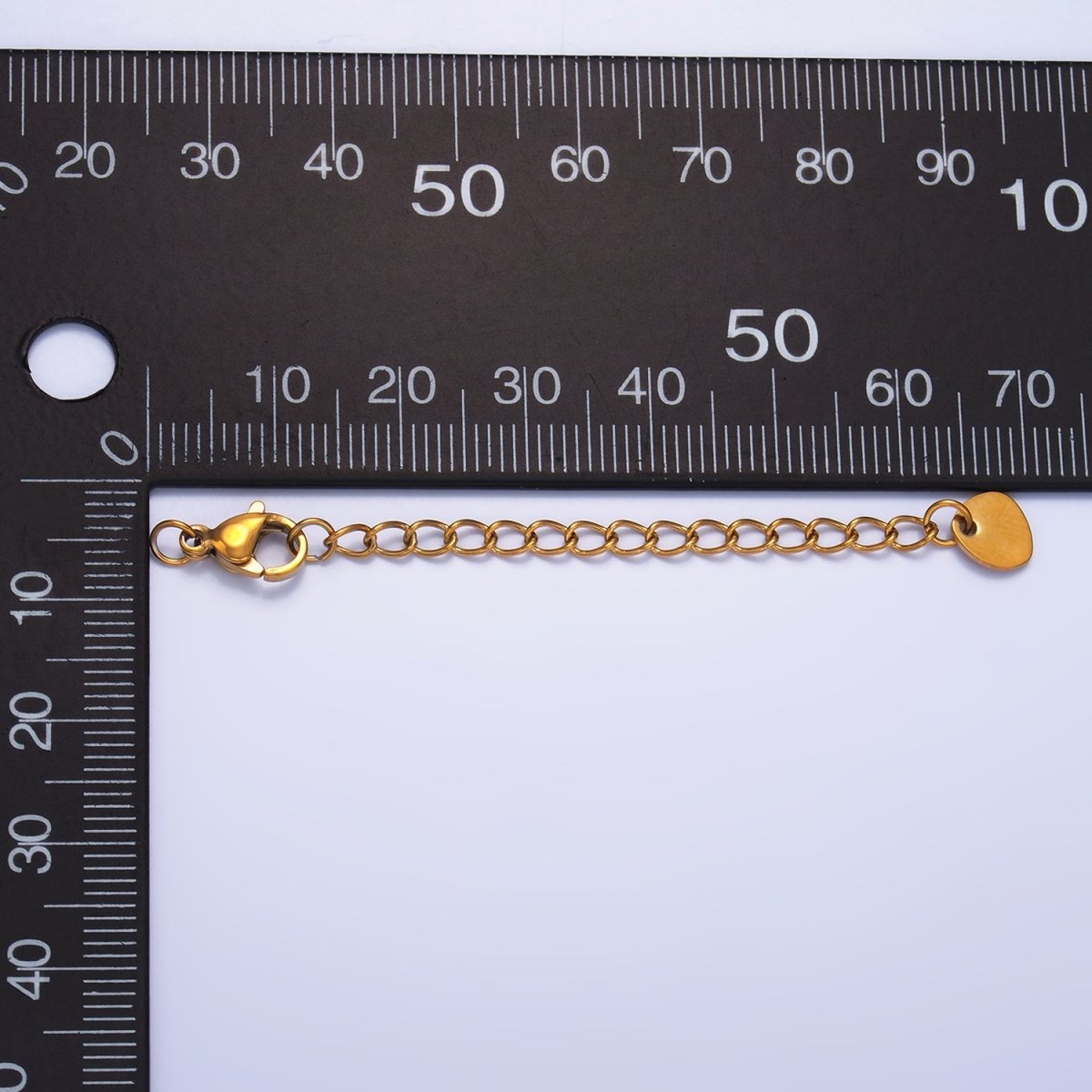 Stainless Steel 10mm Lobster Claw Clasps 2.5 - Inch Geometric Extender Findings Set | Z1076 - DLUXCA