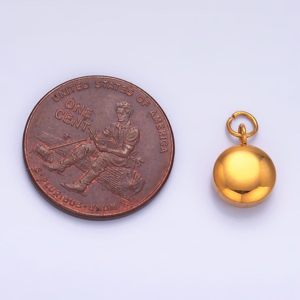 Stainless Steel 10mm Minimalist Round Charm | P756 - DLUXCA