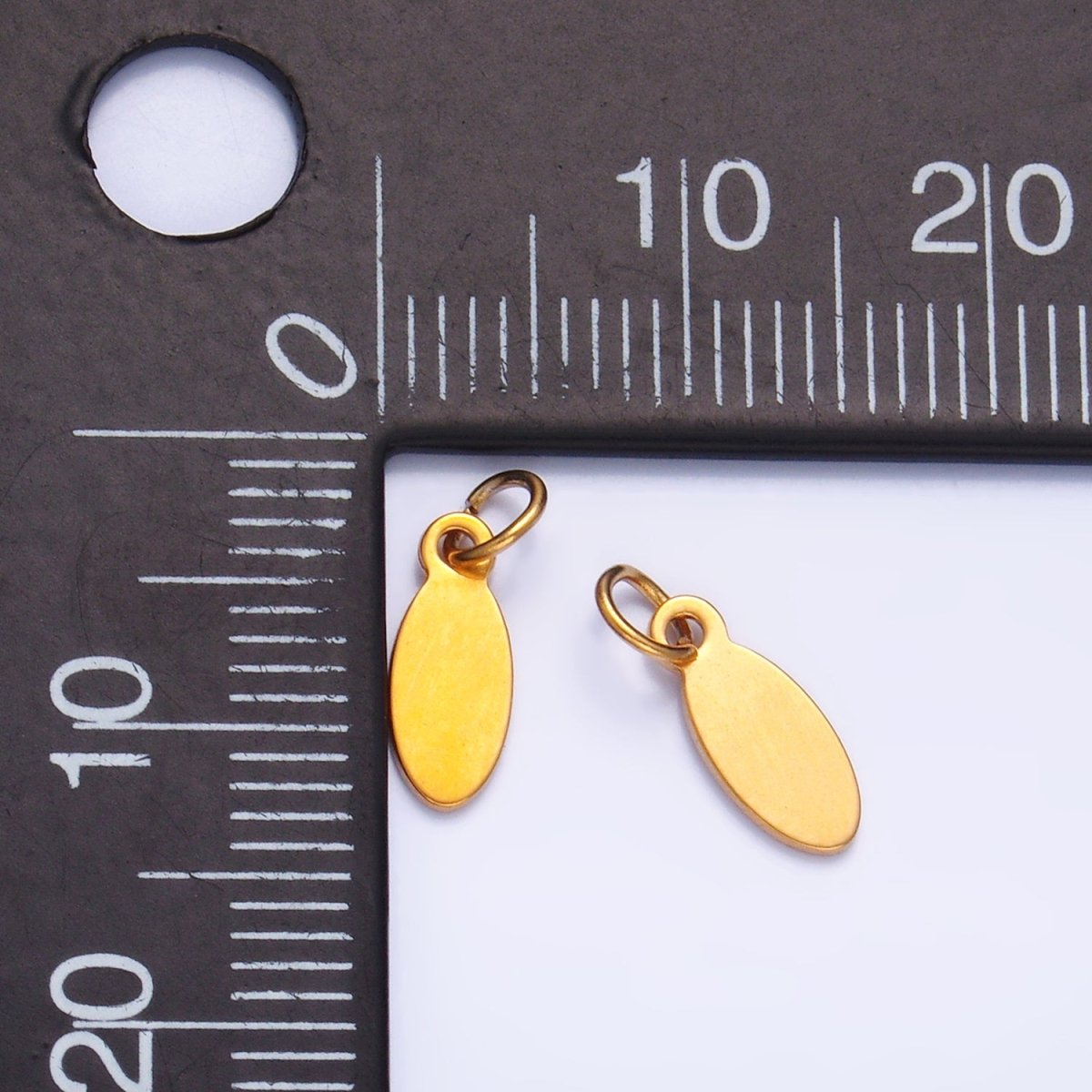 Stainless Steel 10mm Sphere Minimalist Logo Mini Charm Set by 10 Pieces | P649 - DLUXCA