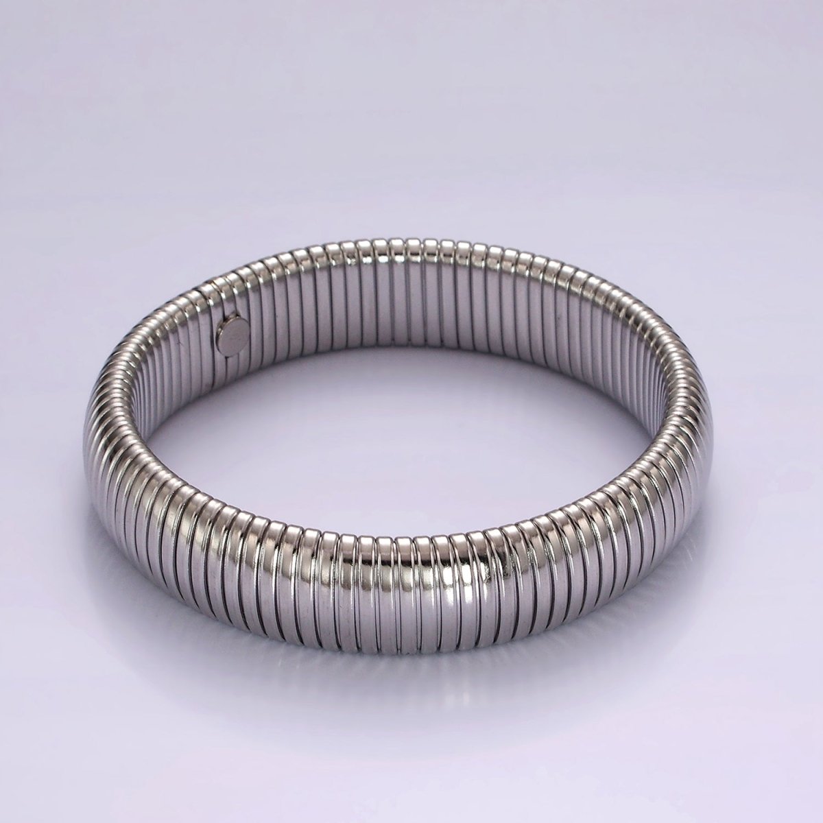 Stainless Steel 11.8mm, 14.8mm Flexible Snake 70mm Bangle Bracelet in Gold & Silver | WA-2325 - WA-2328