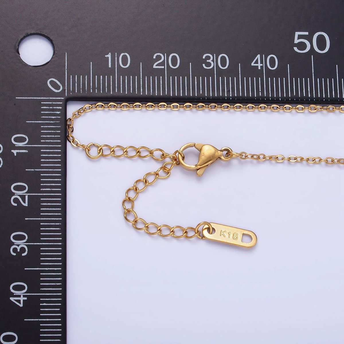 Stainless Steel 1.2mm Cable Chain 18 Inch Necklace w. Extender in Gold & Silver | WA-2476 WA-2477