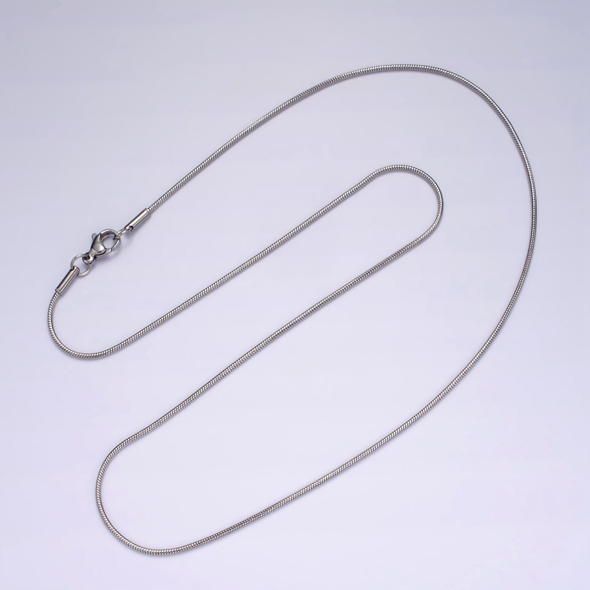 Stainless Steel 1.2mm Dainty Snake Herringbone 18 Inch, 20 Inch Layering Chain Necklace | WA-2261 WA-2262 Clearance Pricing