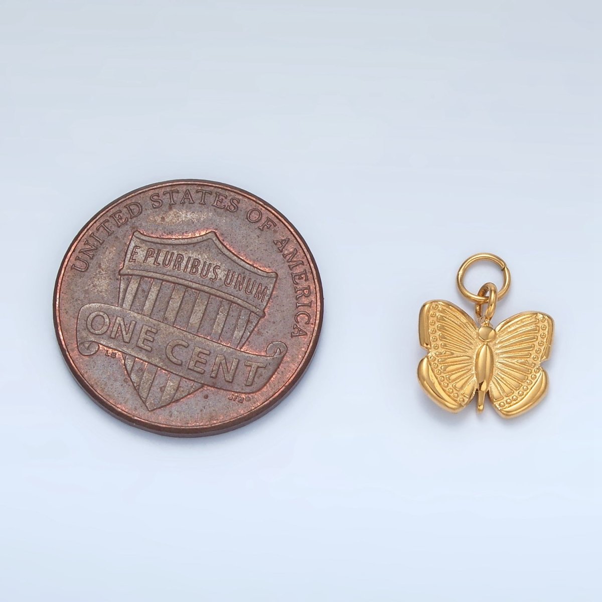 Stainless Steel 13mm Butterfly Mariposa Minimalist Charm | P696 - DLUXCA