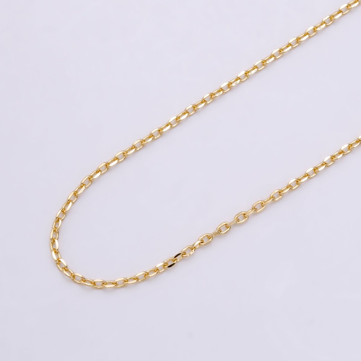 Stainless Steel 1.3mm Cable Chain 18 Inch Layering Necklace w. Extender | WA-2257 - DLUXCA