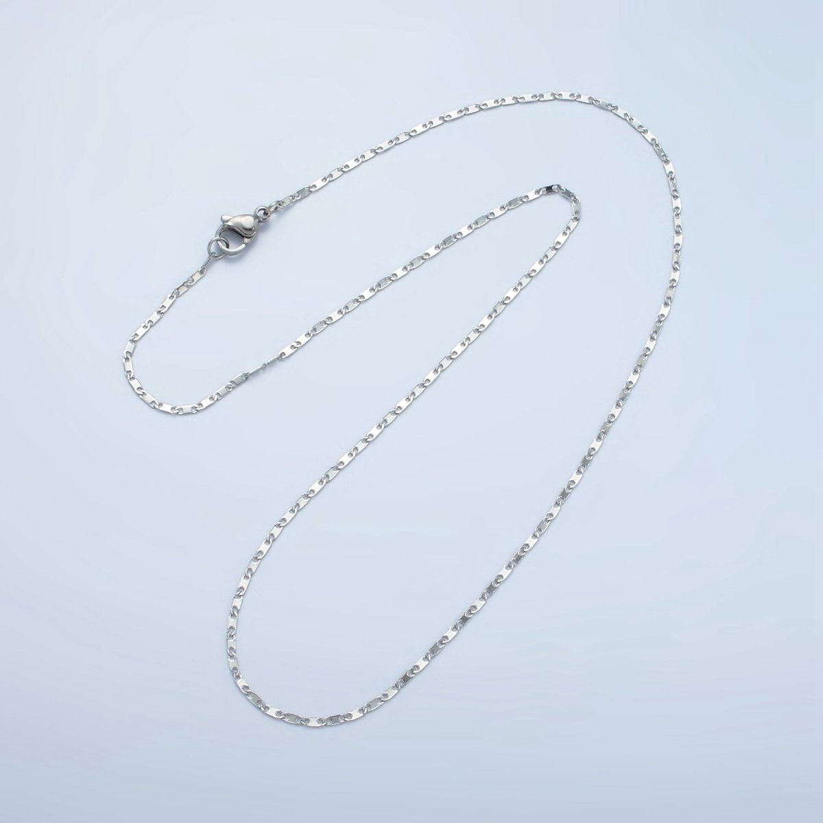 Stainless Steel 1.4mm Anchor Mariner Chain 18 Inch Necklace in Gold & Silver | WA-2598 WA-2599