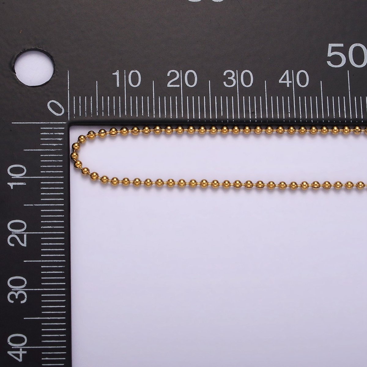 Stainless Steel 1.5mm Bead Ball Chain 18 Inch Necklace | WA-2368 - DLUXCA