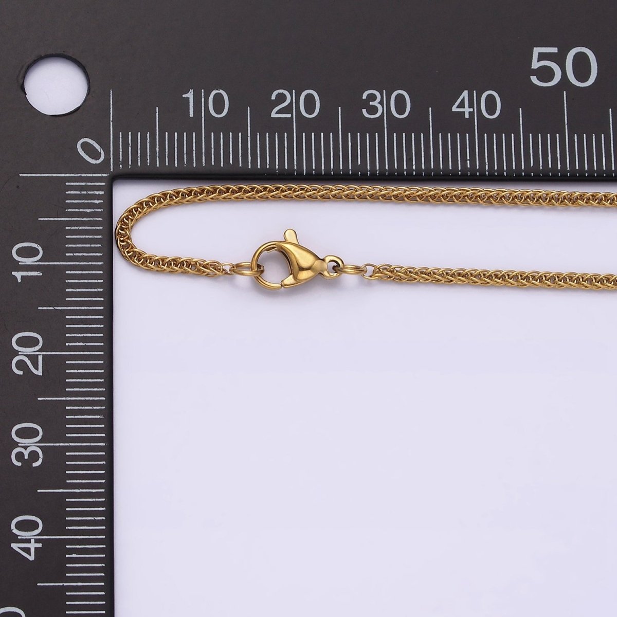 Stainless Steel 1.5mm Dainty Curb Wheat Chain 18 Inch Layering Necklace | WA-2000 Clearance Pricing - DLUXCA