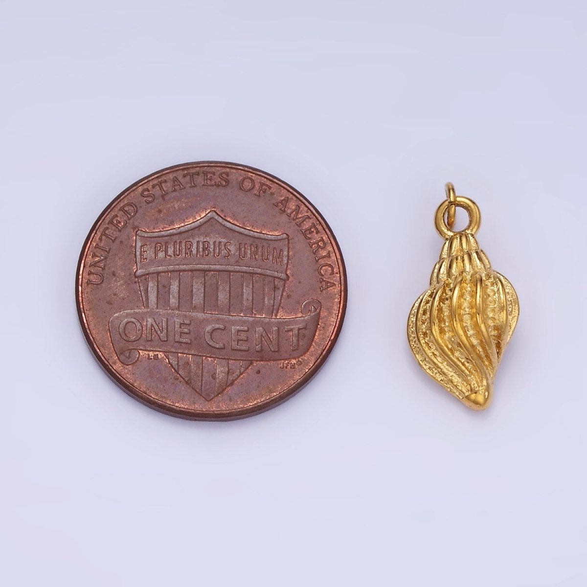 Stainless Steel 15mm Ocean Sea Clam Shell Minimalist Charm | P961 - DLUXCA