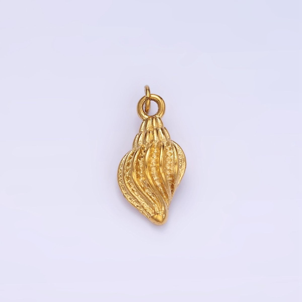 Stainless Steel 15mm Ocean Sea Clam Shell Minimalist Charm | P961 - DLUXCA